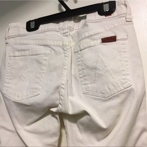 White, “7 For All Mankind” Cropped Jeans. Sz 25.